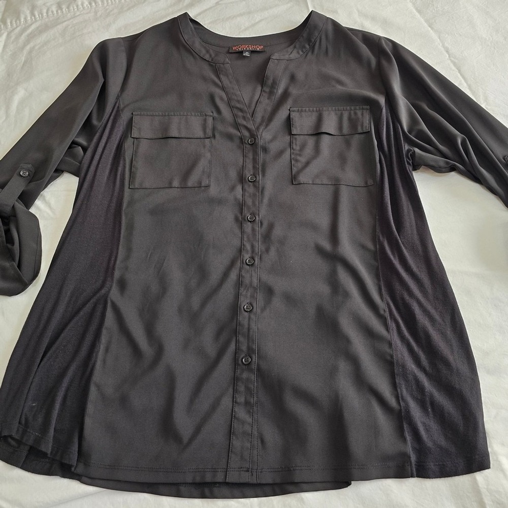 Workshop Republic‎ Clothing Charcoal Blouse 2X /0020